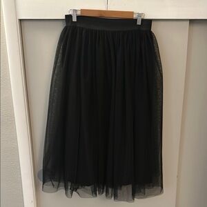 Elegant Black Tulle Skirt